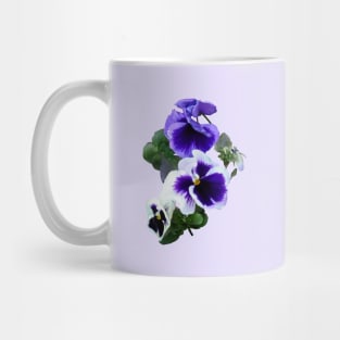 Three Purple Pansies in a Row Mug